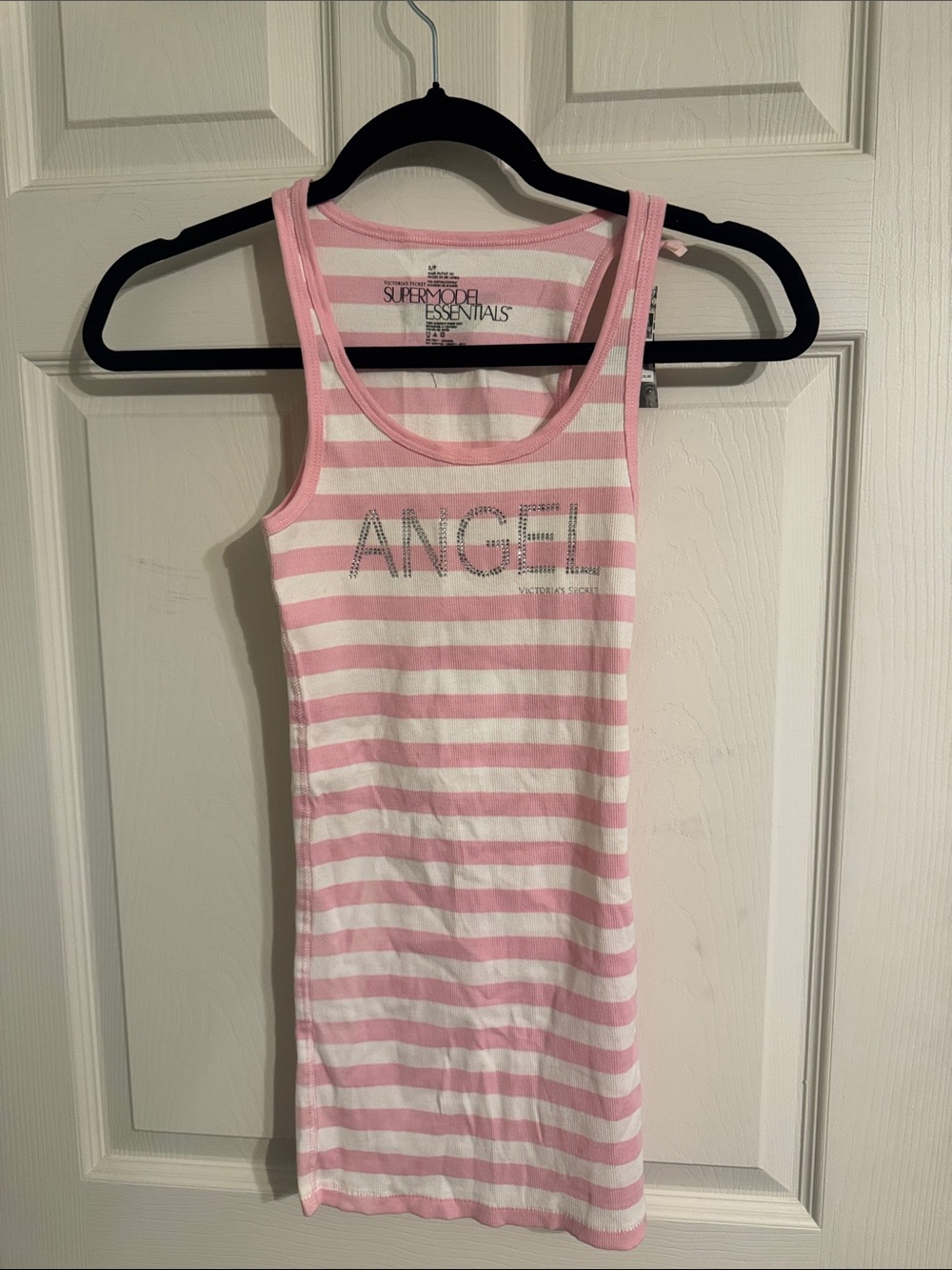 Women’s Pink & White Stripe Tank Top - 'Angel' and Black & White Tank Top